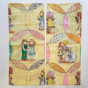 Two Vintage Curtain Panels Holly Hobby Camper Size